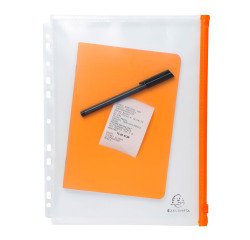 Exactive A4 Envelope Punched Pockets ZIP A4 PP Clear - Translucent crystal