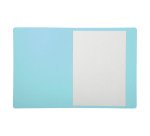 Chemise rigide à bord décalé Forever® 280g/m2 avec impression - 24 cm x 32 cm - Bleu clair - Paquet de 100