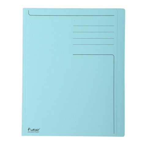 Exacompta Forever Recycled Pre-printed Folder with Shorter Length, A4 - Light blue