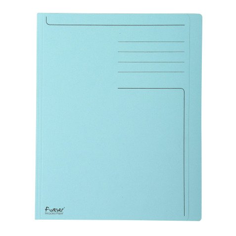 Exacompta Forever Recycled Pre-printed Folder with Shorter Length, A4 - Light blue