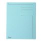Chemise rigide à bord décalé Forever® 280g/m2 avec impression - 24 x 32 cm - Bleu clair - Paquet de 100