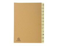 File Expanding Multipart Fle A4 Recyled A-Z Brown - Brown kraft