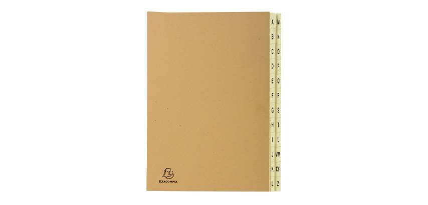 Ordnungsmappe mit 24 Fächern von A-Z Kraft, für DIN A4 - Kraft braun