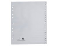 Intercalaire A4+ polypropylène Exacompta Forever 20 onglets alphabétiques gris - 1 jeu