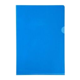 Pk 10 Cut Flush Fldr PVC A4 0.13mm Ast - Blue