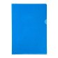 Sachet de 10 pochettes coin PVC lisse haute résistance 13/100e - A4 - Bleu