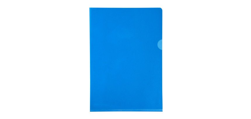 Chemise coin plastique Exacompta  A4 PVC 13/100e transparente - Paquet de 10