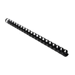 Baguette reliure anneaux plastique 20 mm Exacompta noir - Boîte de 100