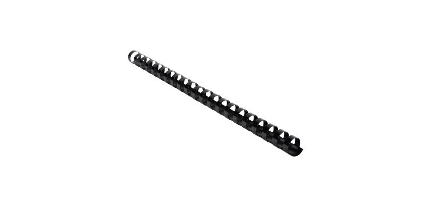 Baguette reliure anneaux plastique 20 mm Exacompta noir - Boîte de 100
