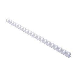 Doos van 25 plastic spiraal inbindruggen 12 mm - A4 - Wit