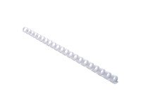 Doos van 25 plastic spiraal inbindruggen 12 mm - A4 - Wit