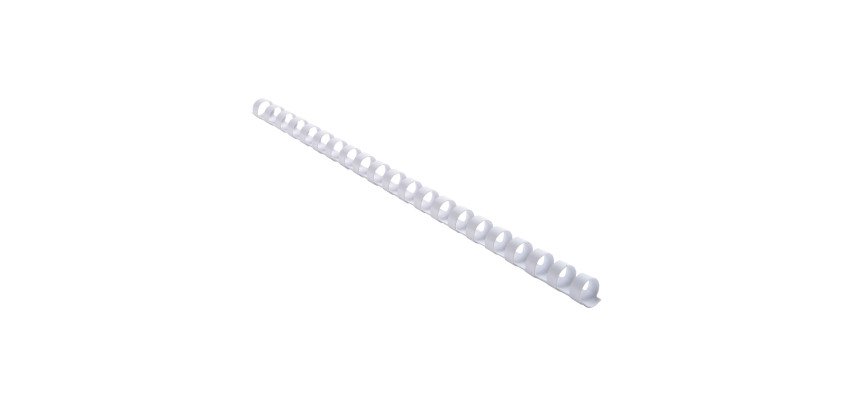 Schachtel mit 25 Spiralen 12 mm aus PVC für die Bindung, für DIN A4 - Weiß