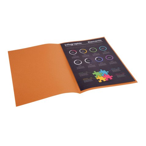 Pack of 100 insert folders ROCK"S 80gsm- 22x31cm - Havana