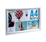 Cadre photo aluminium A4 - Argent