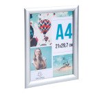 Cadre photo aluminium A4 - Argent