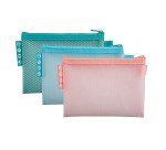Pochettes de rangement à zip A6 Exacompta Chromaline - Coloris assortis - Lot de 12