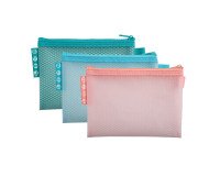 Pochettes de rangement à zip A6 Exacompta Chromaline couleurs assorties