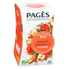 Infusion pomme cannelle Bio Pagès - Boîte de 20 sachets