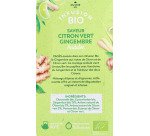Infusion citron vert gingembre Bio Pagès - Boîte de 20 sachets
