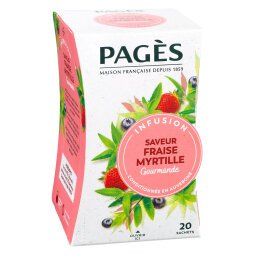 Infusie aardbei bosbes Bio Pagès - Doos met 20 zakjes