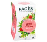 Infusion fraise myrtille Pagès - Boîte de 20 sachets