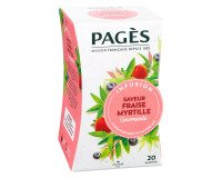 Infusion fraise myrtille Pagès - Boîte de 20 sachets