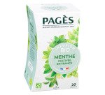 Infusion menthe Bio Pagès - Boîte de 20 sachets