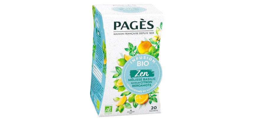 Infusion Zen Bio Pagès - Boîte de 20 sachets