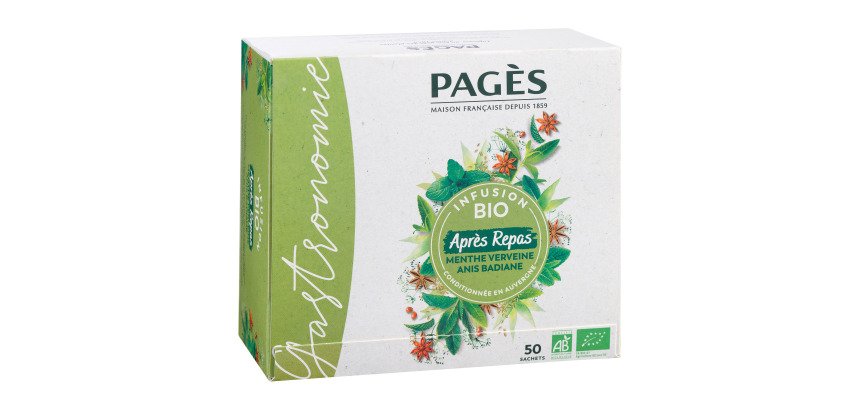 Infusion Après-repas Bio Pagès - Boîte de 50 sachets