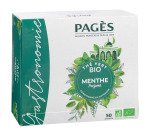 Thé vert menthe Bio Pagès - Boîte de 50 sachets