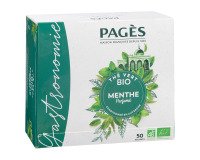 Thé vert menthe Bio Pagès - Boîte de 50 sachets