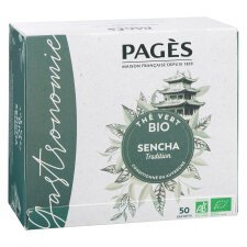 Thé vert Sencha Bio Pagès - Boîte de 50 sachets