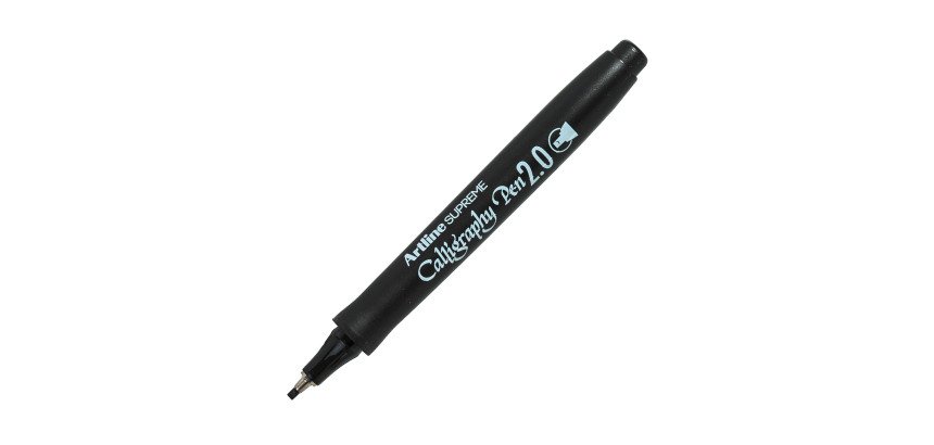 Stylo calligraphie pointe 2 mm noir