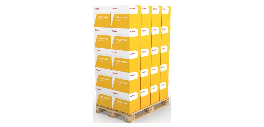 Papier Canon Yellow Label Universal A4 80g - Einwegpalette 200 Packungen à 500 Blatt