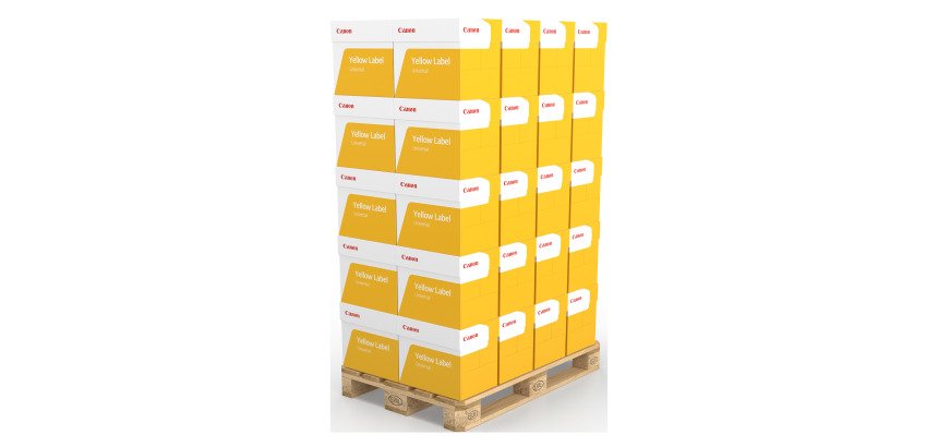 Papier Canon Yellow Label Universal A4 80g - Einwegpalette 200 Packungen à 500 Blatt