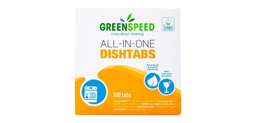 Tablettes Greenspeed lave-vaisselle tout-en-un - Boîte de 100 tabs