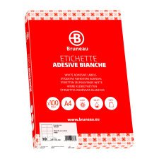 Etichette adesive Bruneau 105x57 mm - carta bianca - 100 fogli - 10 etichette per foglio