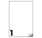 Etichette adesive Bruneau 210x297 mm - carta bianca - 100 fogli - 1 etichetta per foglio