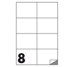 Etichette adesive Bruneau 105x74.5 mm - carta bianca - 100 fogli - 8 etichette per foglio