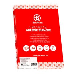 Etichette adesive Bruneau 38.1x21.1 mm - carta bianca - 100 fogli - 65 etichette per foglio