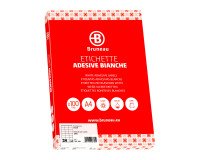 Etichette adesive Bruneau 70x36 mm - carta bianca - 100 fogli - 24 etichette per foglio