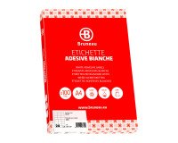 Etichette adesive Bruneau 70x37 mm - carta bianca - 100 fogli - 24 etichette per foglio