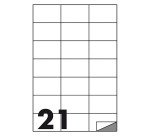 Etichette adesive Bruneau 70x42 mm - carta bianca - 100 fogli - 21 etichette per foglio