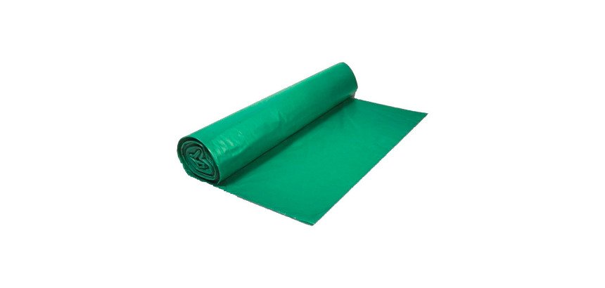 Rollo de 25 bolsas de basura 54 x 60 cm 20 micras verde