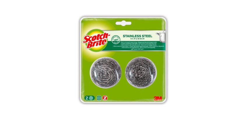 Edelstahlschleifschwamm Scotch-Brite® - Pack mit 2