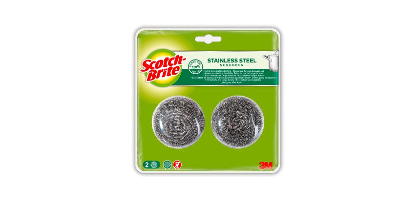 Éponge à récurer en acier inoxydable Scotch-Brite® - Lot de 2