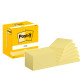 Post-it Sticky Notes 127 x 76 mm Canary Yellow 12 Pads of 100 Sheets