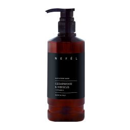 Shampoo doccia profumato CEDARWOOD & HIBISCUS linea Nefél - 480 ml