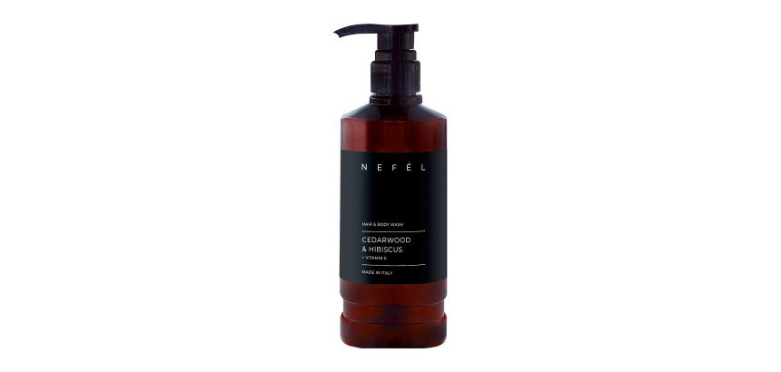 Shampoo doccia profumato CEDARWOOD & HIBISCUS linea Nefél - 480 ml