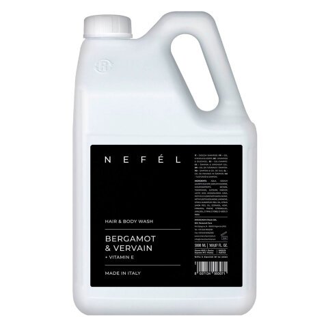 Shampoo doccia profumato BERGAMOT & VERVAIN linea Nefél - 5 litri